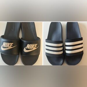 Lot Men’s Nike and Adidas Slide Sandals 14